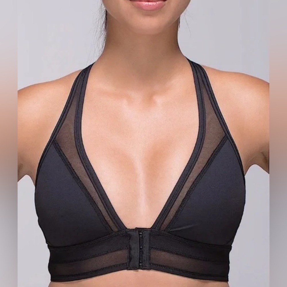 Lululemon Athletica Black Mesh Detail Bra